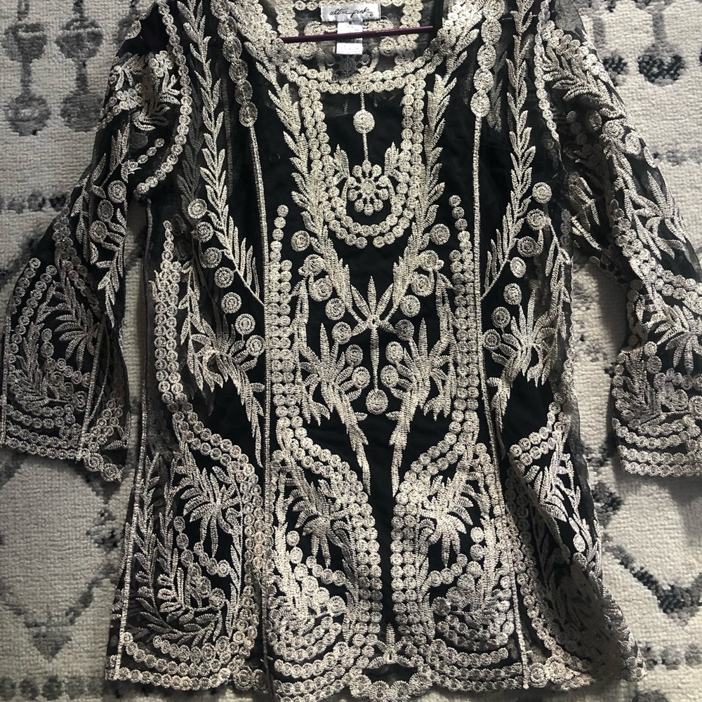 Black & Gold Blouse